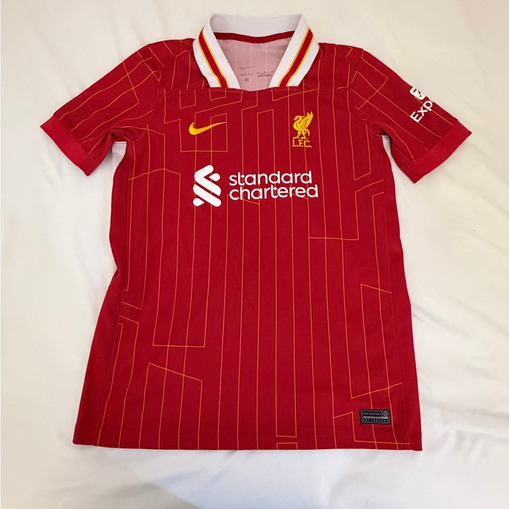 Liverpool Kids' Red Home Jersey with Yellow Accents